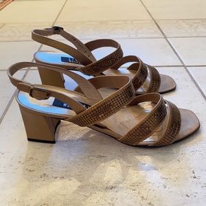 Stuart Weitzman Gold "Mailman" Heels